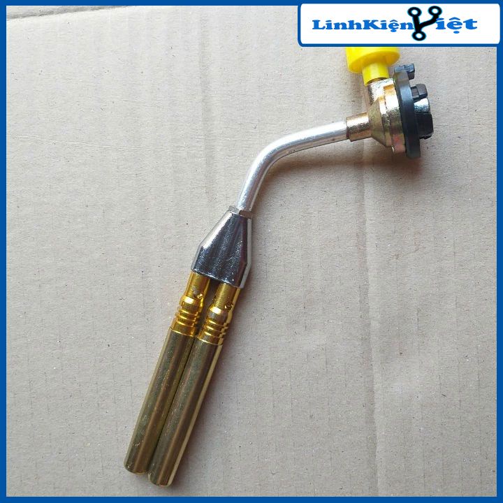 Đèn khò gas đôi đầu khò gas mini điều chỉnh lửa to nhỏ