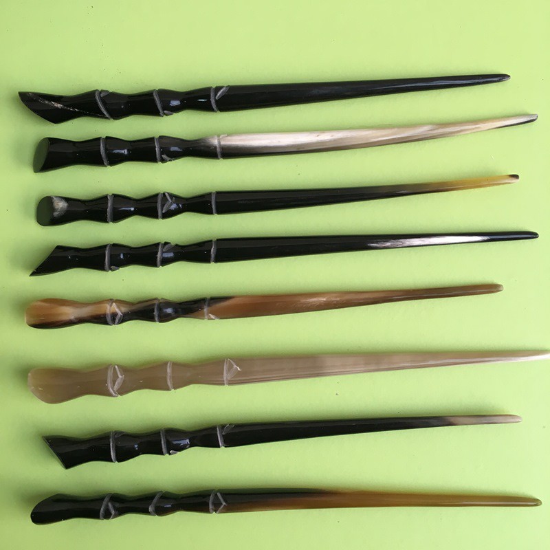 Trâm cài tóc sừng trâu, bò Việt Nam và Châu Phi (TS12 Thân tre màu tự nhiên)