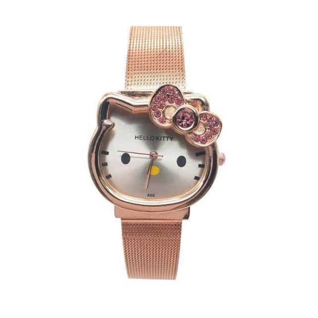 Đồng hồ Hello Kitty màu Rose Gold