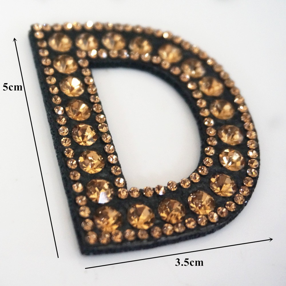 Sâm Panh Chữ Cái Đính Đá Kim Cương Giả May Quần Áo / Mũ / Túi Xách / Quần Áo diy