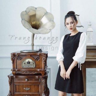 Váy phối tay sơ mi
