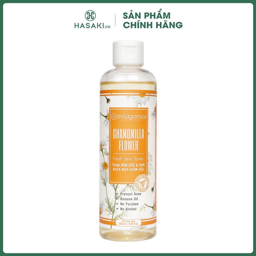 Toner Milaganics Hoa Cúc & AHA Ngừa Mụn, Giảm Dầu 250ml Hasaki Sản Phẩm Chính Hãng