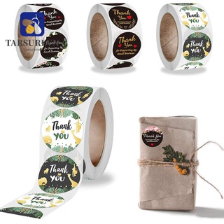 TARSURE 500 Roll of Cute Thank You Printed Stickers Happy Birthday For Wedding Envelope Labels Stationery