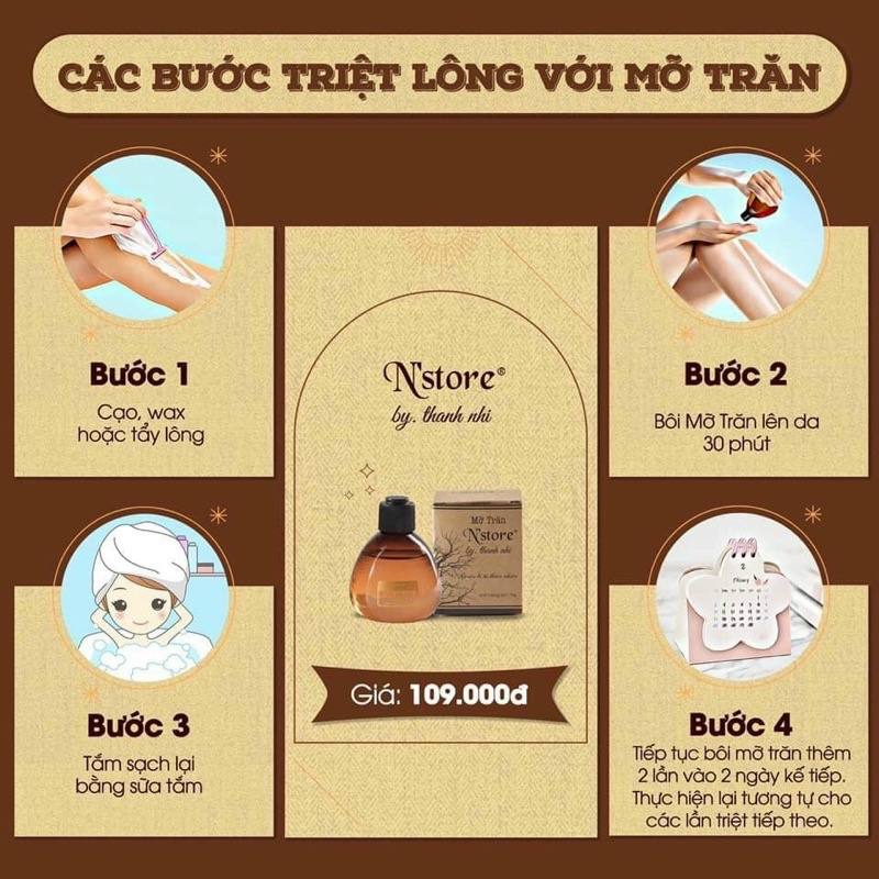 N’store Mỡ trăn triệt lông [chính hãng 100%]