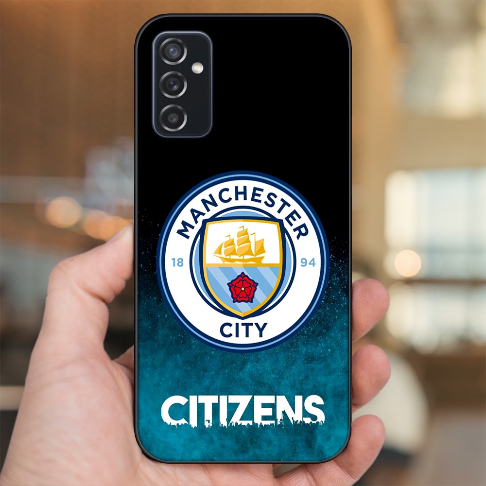 Ốp lưng Samsung M52 viền đen in hình Manchester City MC