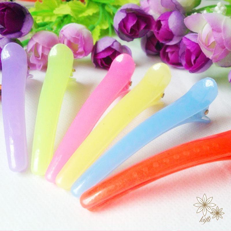 【kifli】Kẹp tóc mỏ vịt đáng yêu bằng nhựa cứng