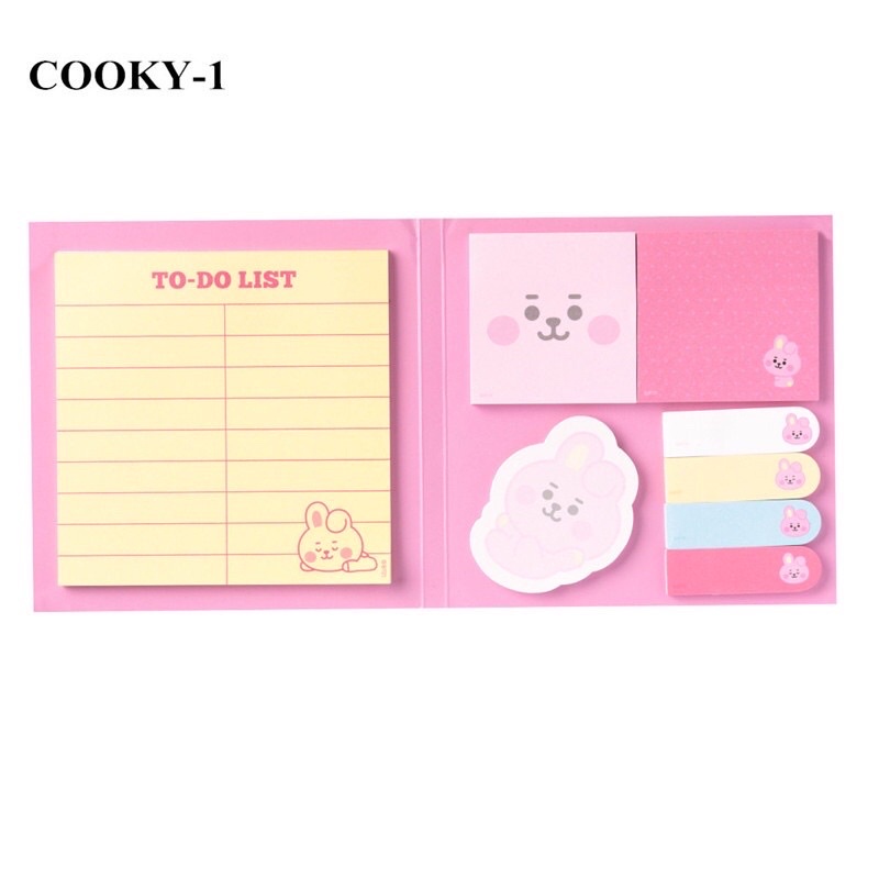 Tập giấy ghi chú BT21 Cooky, Tata