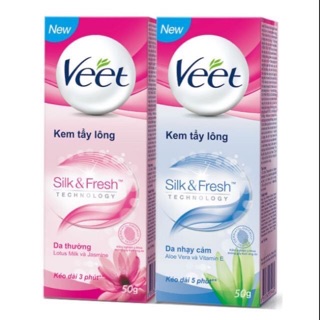 Veet tẩy lông Silk và fresh (25-50ml)
