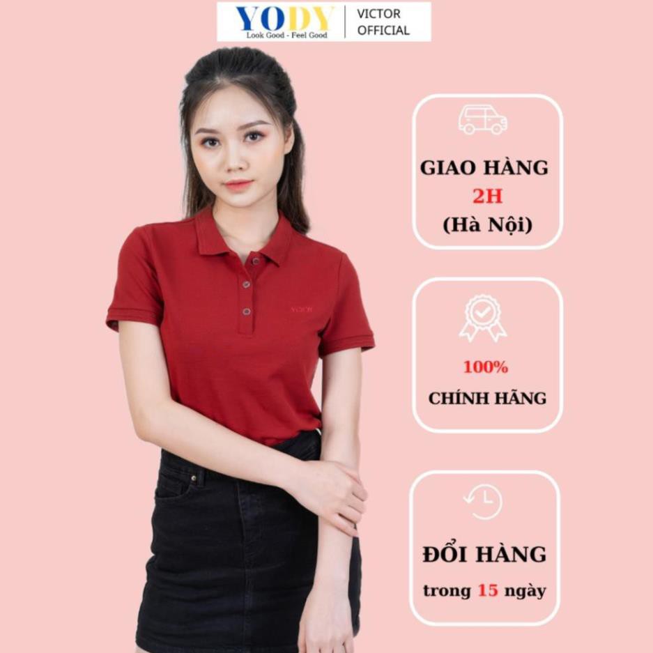 Áo Phông - Áo Polo Nữ YODY Có Cổ Pique Slup Bề Mặt Mềm Mướt, Đàn Hồi Tốt, Thời Trang Công Sở - Mã: APN3280 . * New