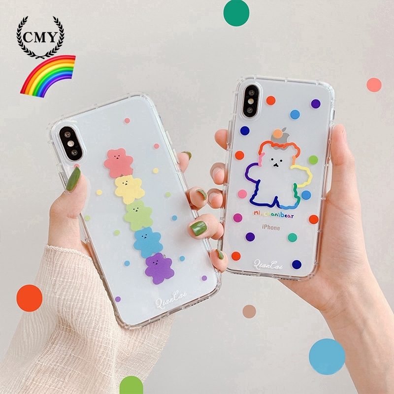 Ốp điện thoại in hình gấu Gummy cho iPhone11/11Pro 11pro Max X XR XS XS MAX 7 8 plus