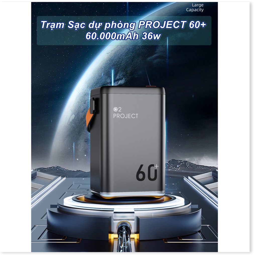 Hàng hot - Trạm Sạc dự phòng PROJECT 60+ 60.000mAh 36w