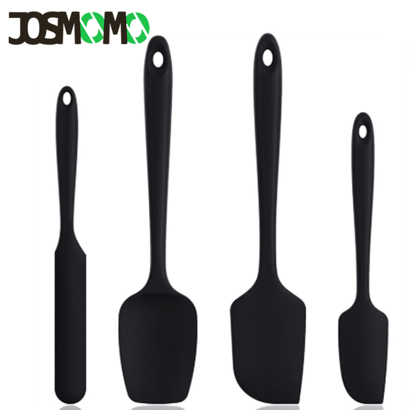 JOSMOMIO 4 Cái / Bộ Nướng Dụng cụ làm bánh Spatula Spoon Turner Phụ kiện Dụng cụ nấu ăn Silicone chịu nhiệt Dụng cụ nướng bánh ngọt