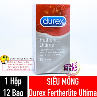 Bao cao su siêu mỏng durex fetherlite ultima hộp 12 cái