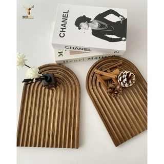 Khay gỗ lượn sóng decor