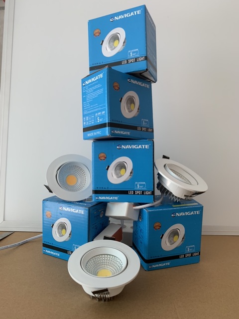 combo 10 bóng đèn led spotlight âm trần 5w