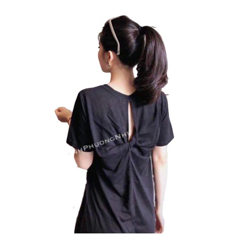 Đầm suông nữ , đầm xoắn lưng cổ tim chất cotton tàu mềm mịn thoáng mát form rộng đến 75kg hàng có size có túi | BigBuy360 - bigbuy360.vn