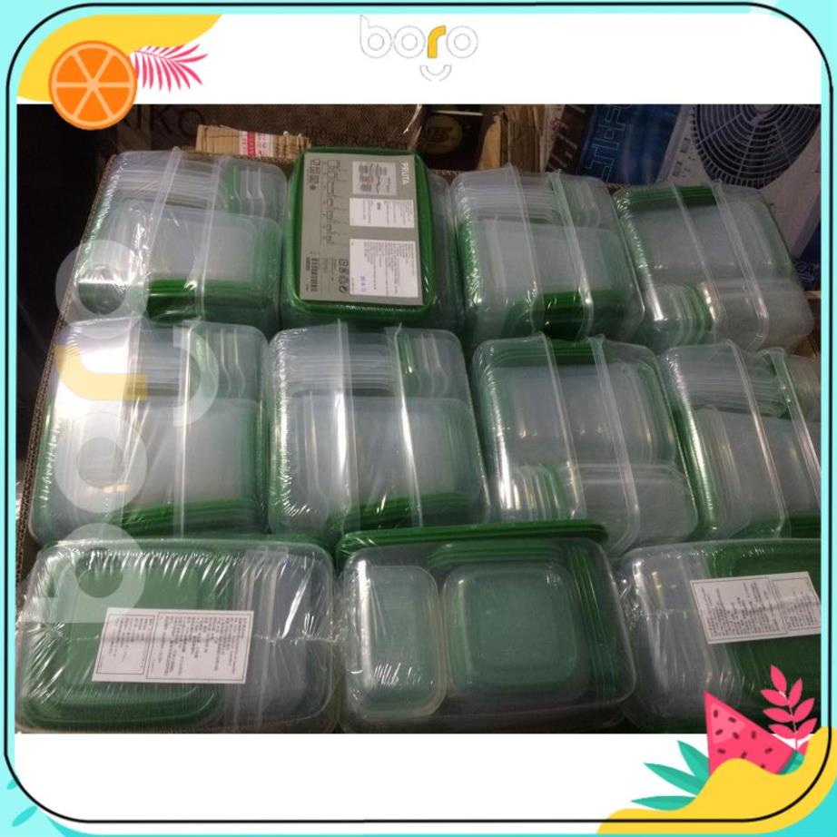 Bộ 17 hộp nhựa đựng thức ăn để tủ lạnh, mang đi dã ngoại hàng cao cấp