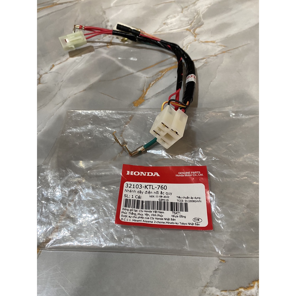 Nhánh dây điện nối ắc quy HONDA WAVE ANLPHA, RS100, RSX100.