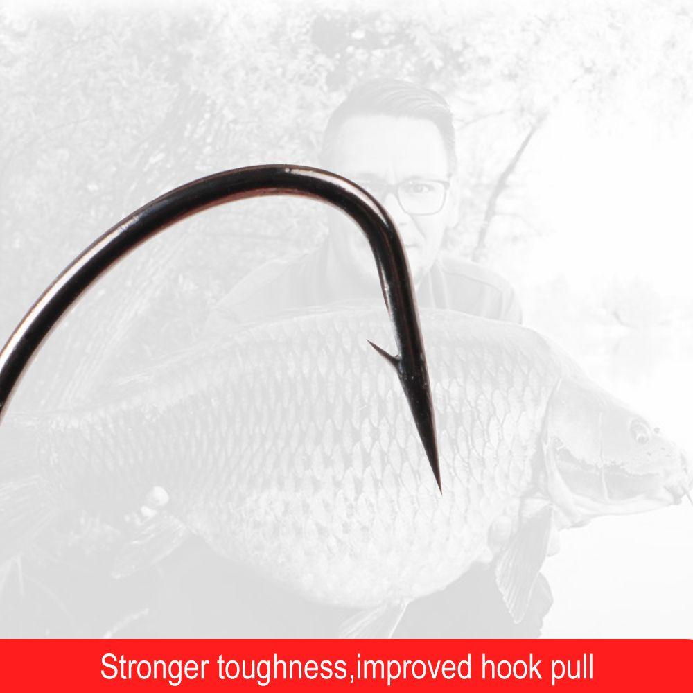 LANFY Hộp 10 Lưỡi Câu Cá Bằng Thép Carbon Mềm