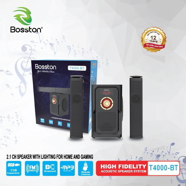 Loa vi tính Bosston bluetooth 2.1 T4000-BT