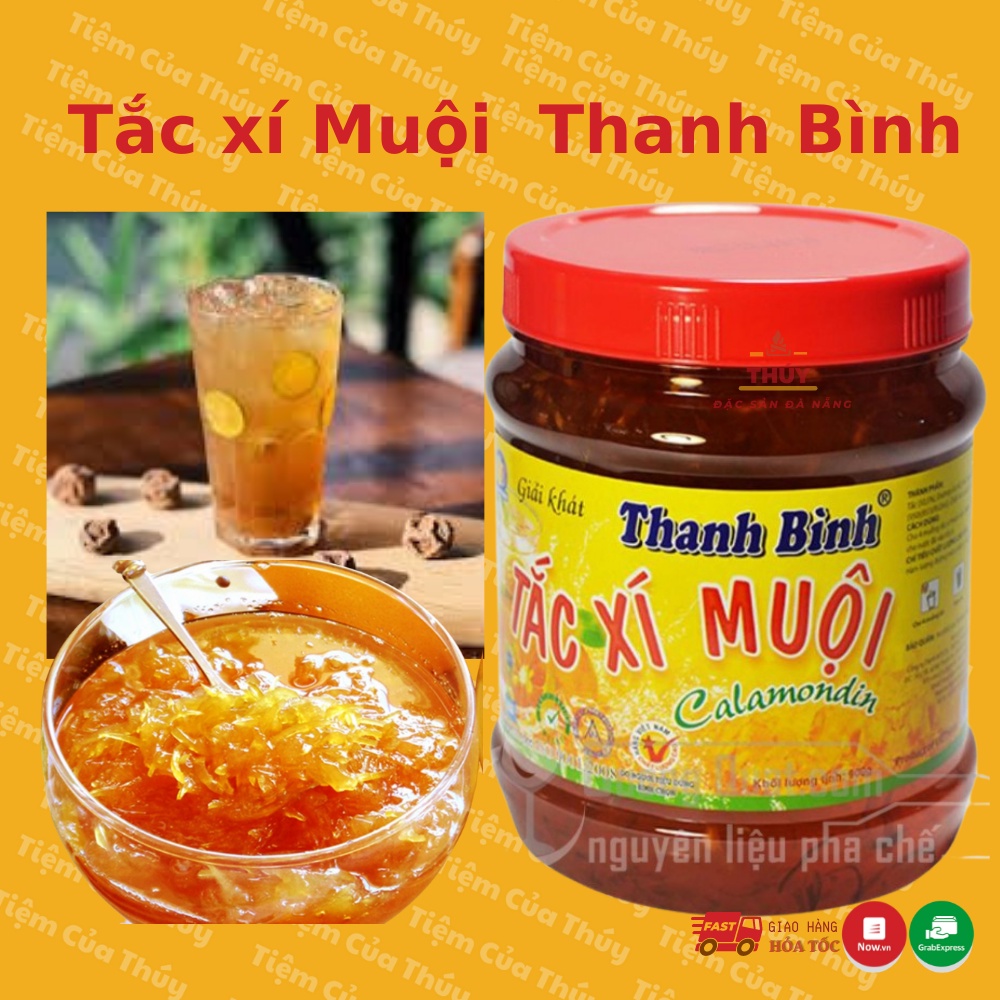 Tắc Xí Muội Thanh Bình hũ 900gr - pha trà Tắc ,trà chanh - uống tăng sức đề kháng giảm viêm họng