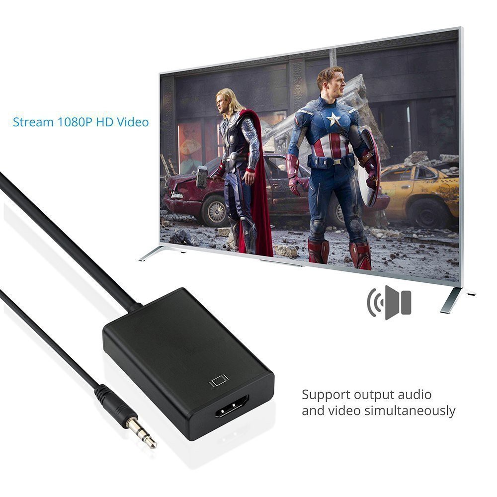 Cáp chuyển đổi tín hiệu từ VGA sang HDMI có âm thanh kèm theo cáp Micro USB