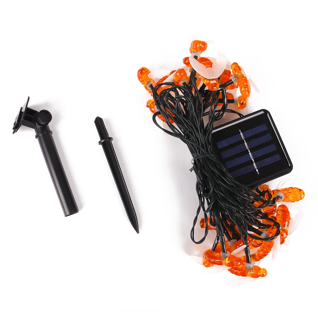 Dây Đèn Led Năng Lượng Mặt Trời Hình Con Ong Trang Trí Sân Vườn