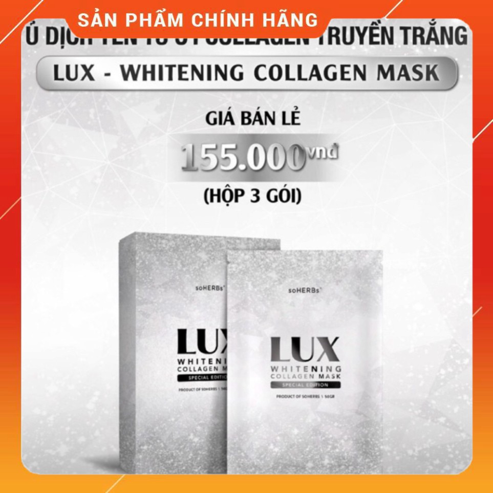 Ủ trắng da lux tinh chất collagen yến tươi hộp 3 gói | BigBuy360 - bigbuy360.vn
