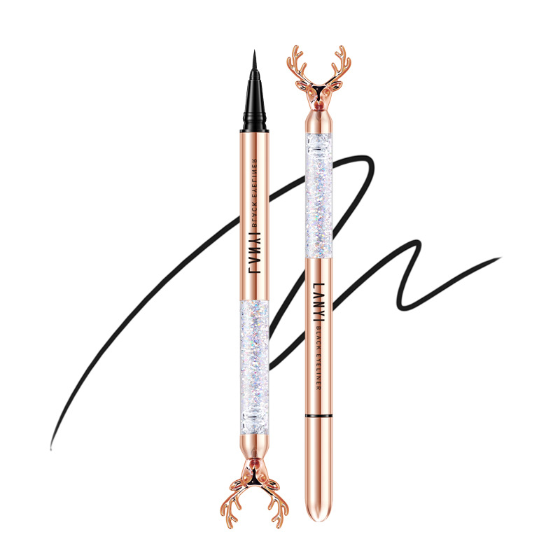 (Hàng Mới Về) Bút Kẻ Mắt Dạng Lỏng Màu Đen Chống Thấm Nước Và Không Nhòe Cho Người Mới Bắt Đầu