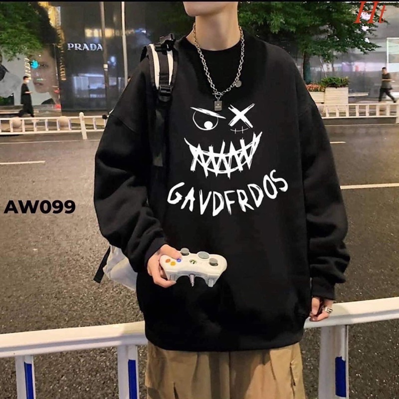 Áo nỉ bo cotton mặt quỷ GAR HT12