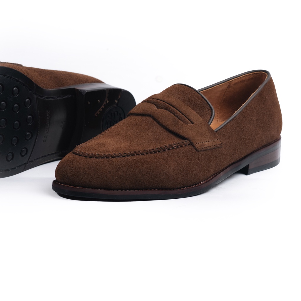 Giày Tây Lười Cao Cấp Classic Loafer - LF02 - Da Bò Ý Lót Trong Da Bò Mộc - Thương hiệu Be Classy