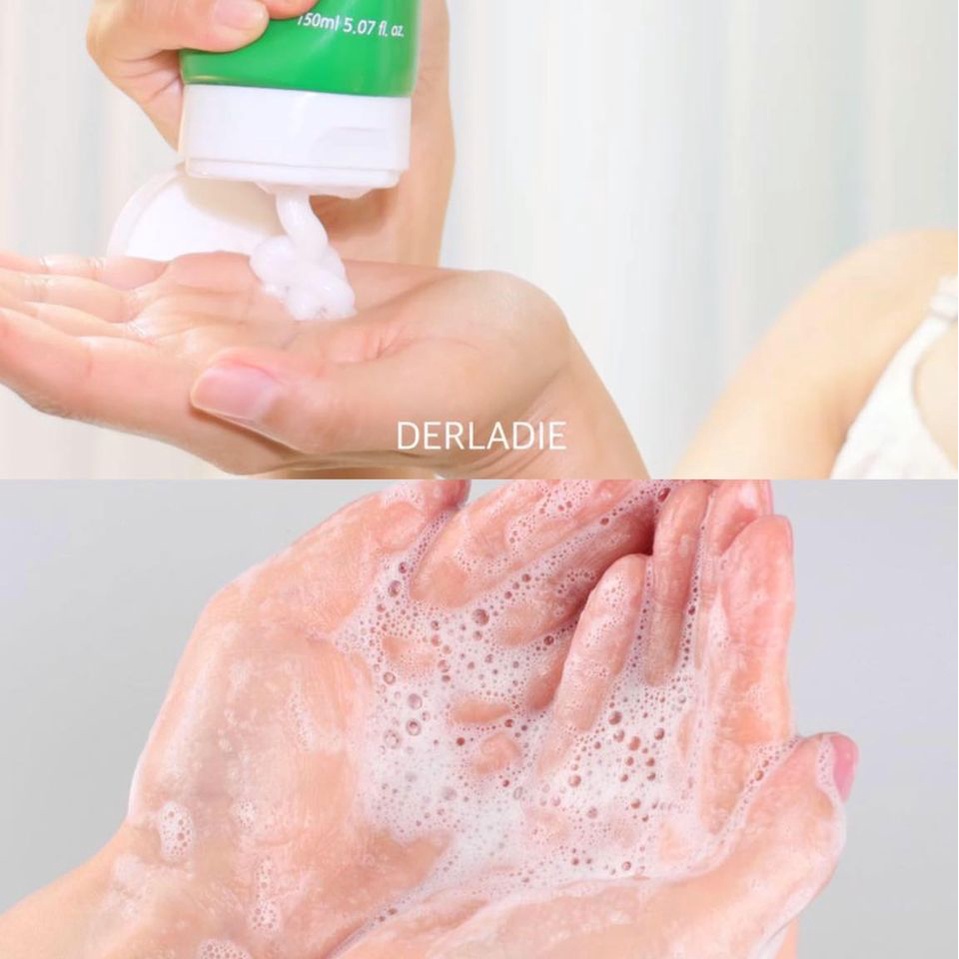Sữa Rửa Mặt Tràm Trà Derladie Sạch Sâu, Kiềm Dầu Cho Da Mụn Derladie Herbal Extract Care Deep Cleansing Foam 150ml
