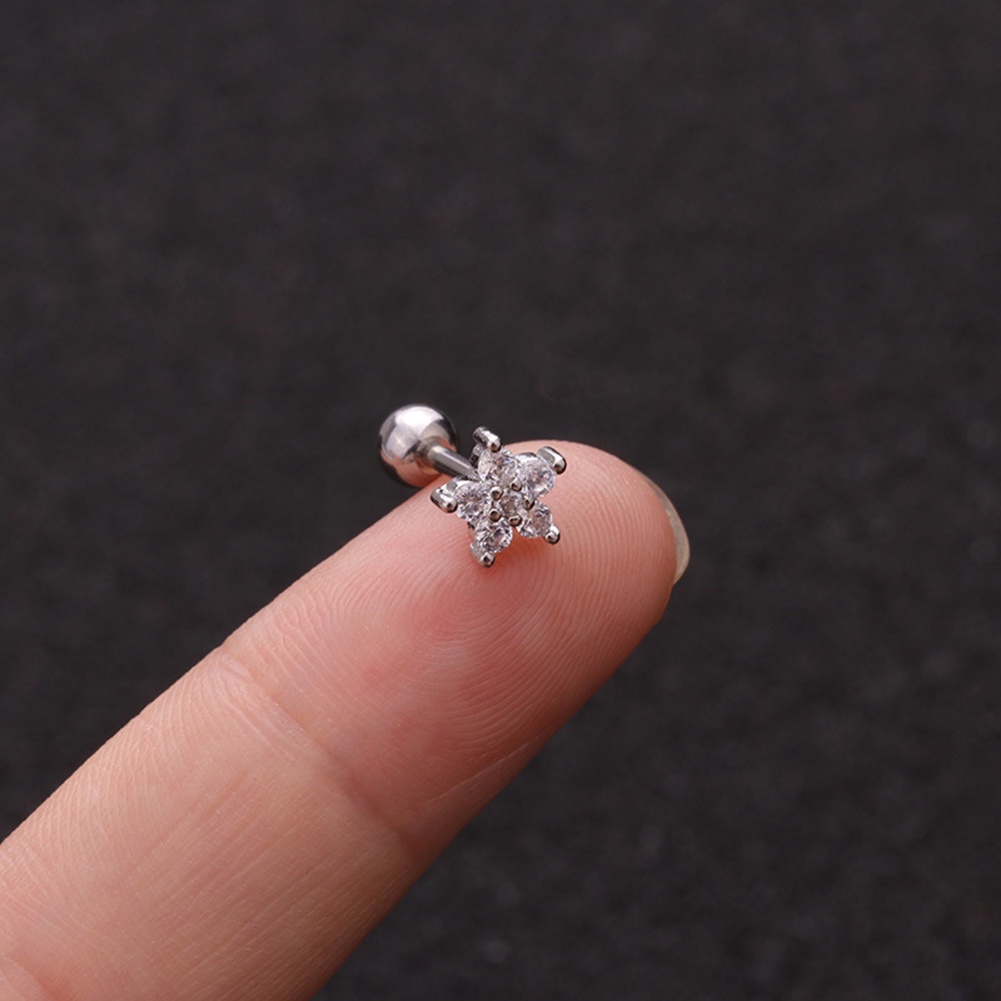 Khuyên Mũi Hình Rắn Bằng Thép Không Gỉ 20G Thời Trang