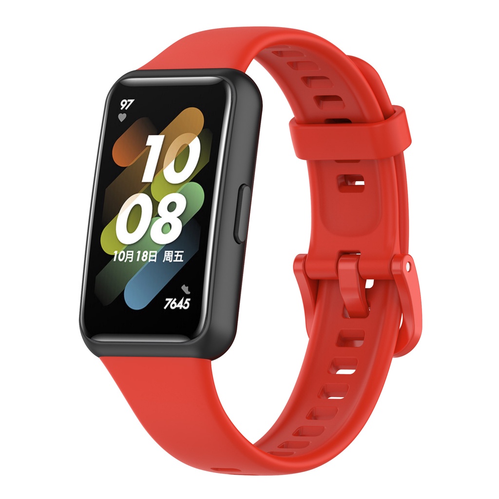 Dây đeo đồng hồ thông minh Jansin bằng silicon thiết kế nhiều lỗ thay thế cho Huawei Band 7
