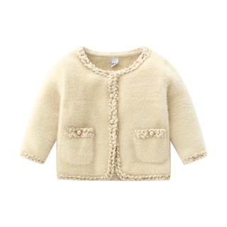 Áo Khoác Cardigan Tay Dài Dễ Thương Thời Trang Cho Bé Gái