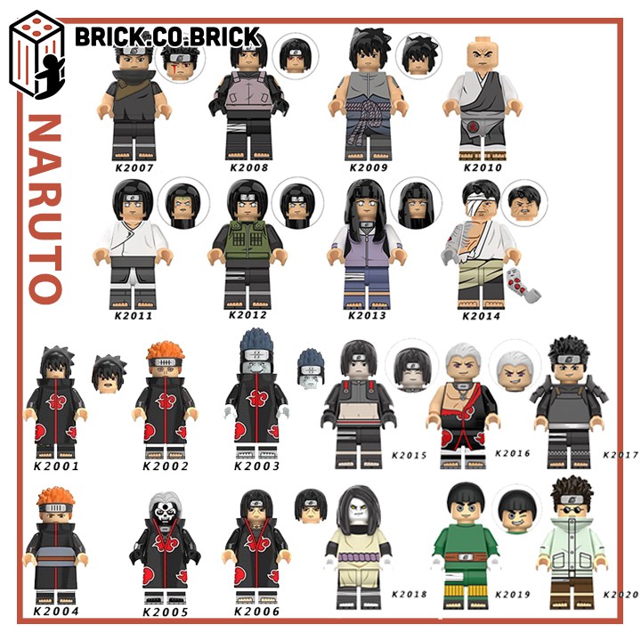 Full Combo Bộ Sưu Tập Đồ Chơi Lắp Ráp Non LEGO Naruto Mô Hình Minifigure Anime Hinata Danzo Sasuke Itachi Neji KDL