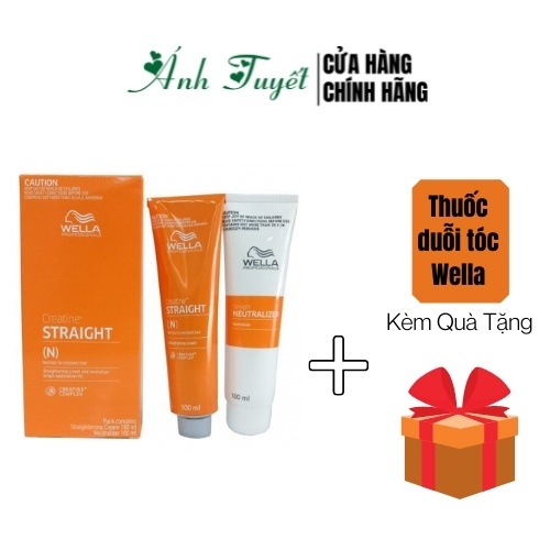 Thuốc duỗi tóc wella 100ml x2 tự duỗi tại nhà hàng chính hãng công ty