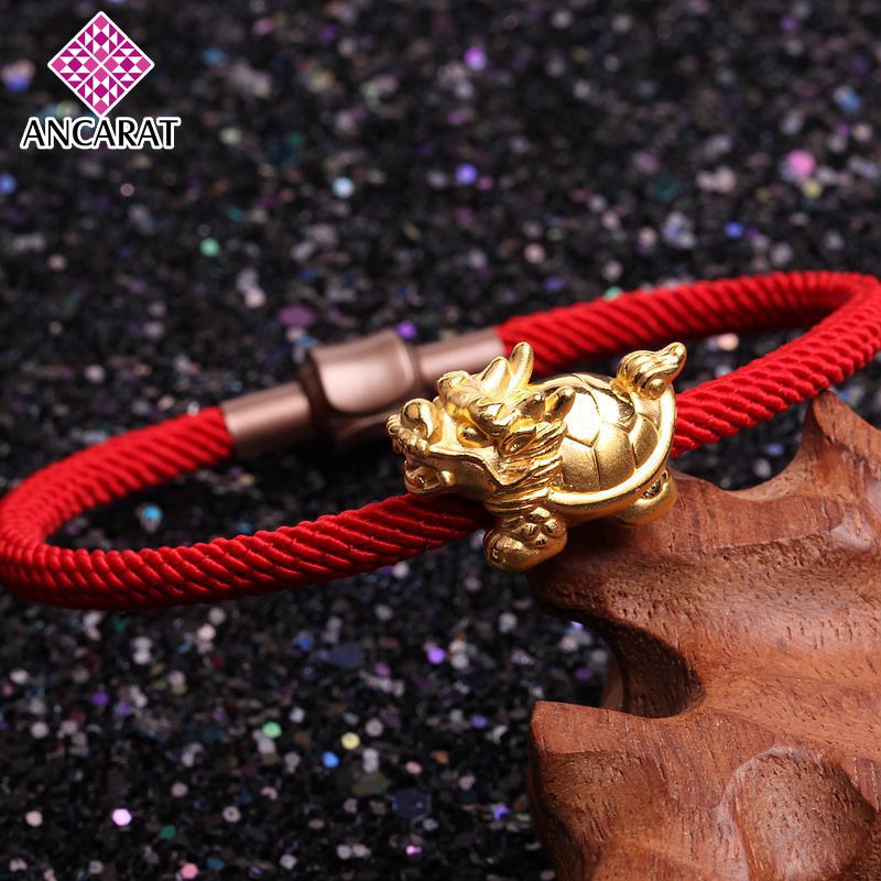 Charm vàng Long Quy - Miễn phí tết vòng tay Handmade - ANCARAT - VTP01
