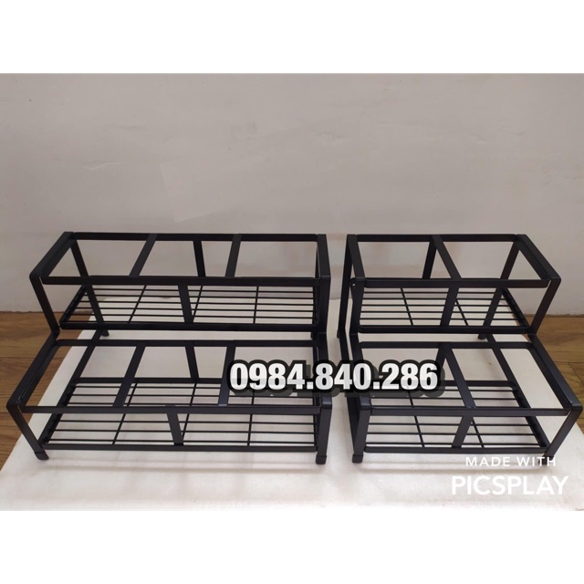 Kệ inox đựng bình bơm siro 4 - 6 ngăn