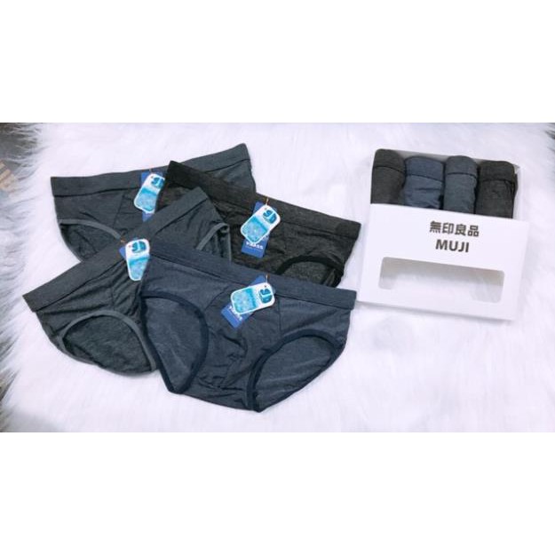 Hộp 4 Quần Lót Tam Giác 3D Boxer Nam Thun Lạnh Co Giãn 4 Chiều