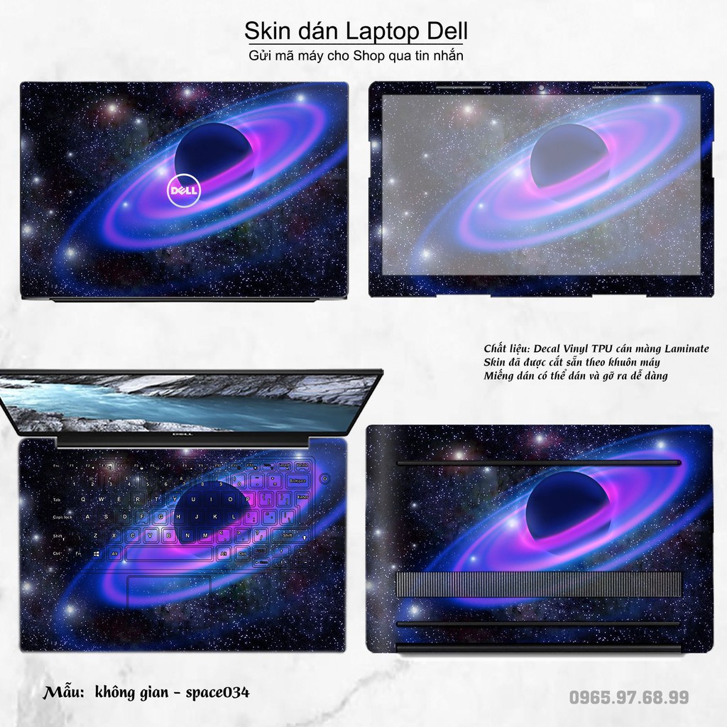 Skin dán Laptop Dell in hình không gian nhiều mẫu 6 (inbox mã máy cho Shop)