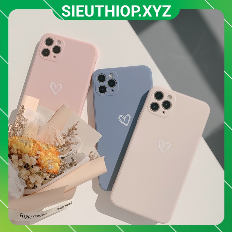 Ốp lưng IPhone cạnh vuông BVC trái tim 6/6s/6plus,7/8plus,X/Xs/Xr/Xs max/11/12/13/14/pro/max/plus/promax BVC853