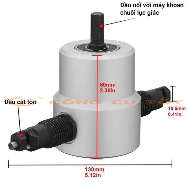 Dụng cụ cắt tôn 2 đầu cắt, Dụng cụ cắt thép tấm mỏng, Dụng cụ cắt kim loại tấm mỏng, Dụng cụ cắt sắt tấm mỏng 160A