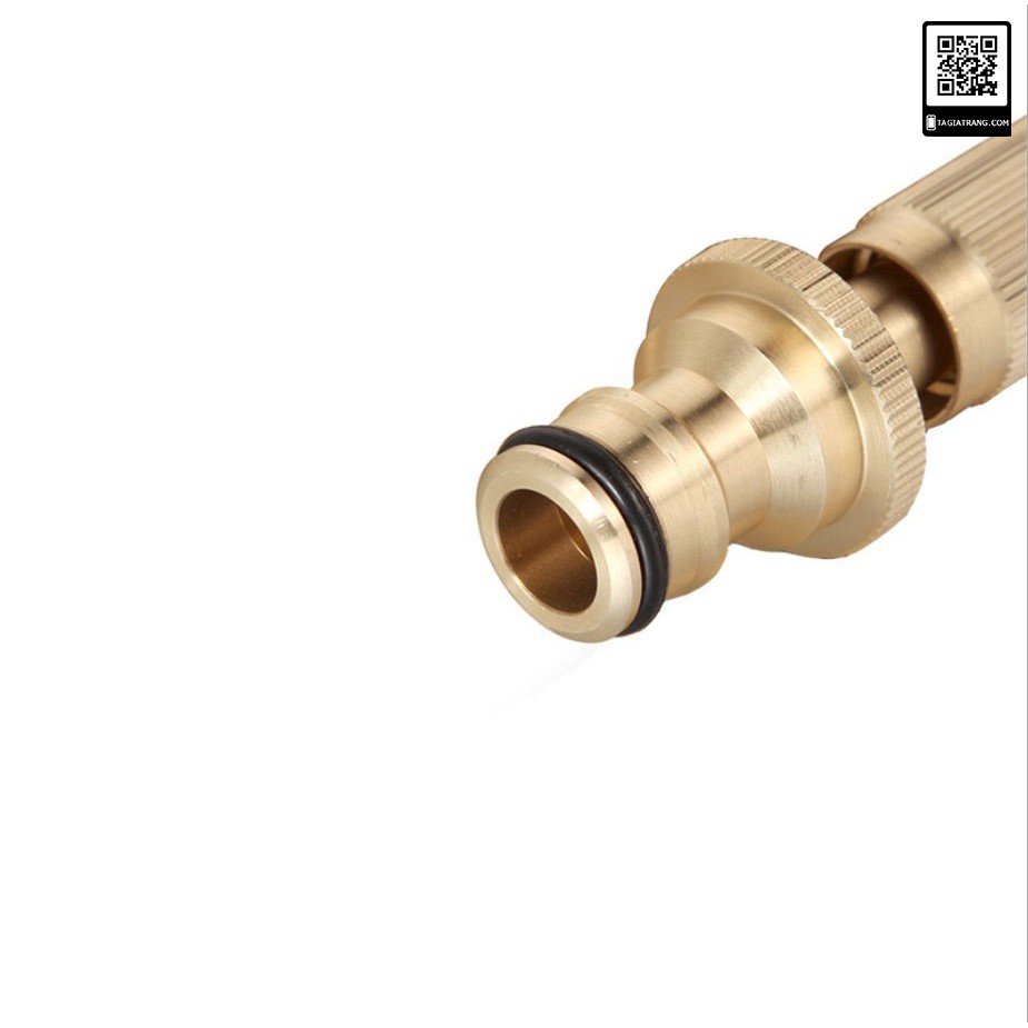 Đầu vòi xịt tăng áp bằng đồng rửa xe, tưới cây áp lực cao