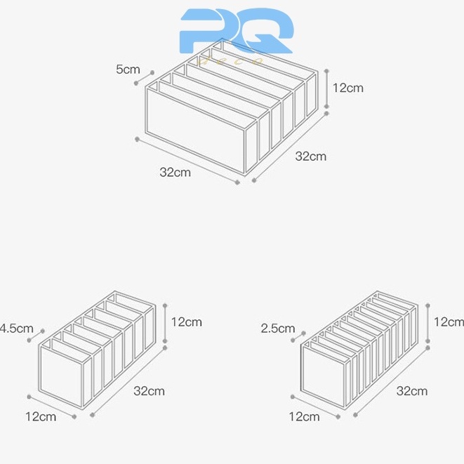 Hộp đựng đồ lót tất vớ đa năng chia ngăn gấp gọn HD22