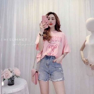 Áo phông nữ hồng moschino