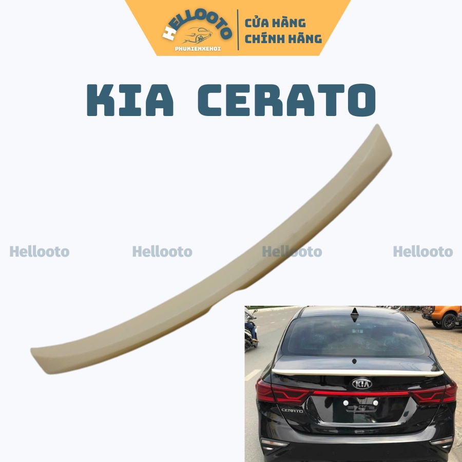 Đuôi gió thể thao, cánh lướt gió Xe Kia Cerato 2019+ , Hyundai Accent 2018+ Hàng Mộc Chưa Sơn mẫu 02 Tặng kèm keo dính