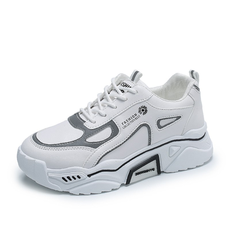 Giày Sneaker YOZOH Màu Trắng Họa Tiết Hoa Cúc Nhỏ Thời Trang Size 35-40