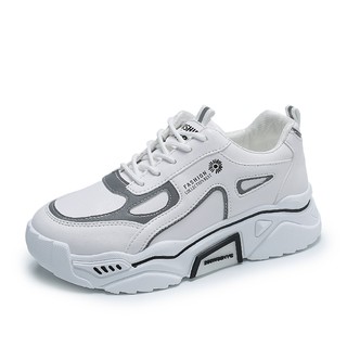 Giày Sneaker YOZOH Màu Trắng Họa Tiết Hoa Cúc Nhỏ Thời Trang Size 35-40