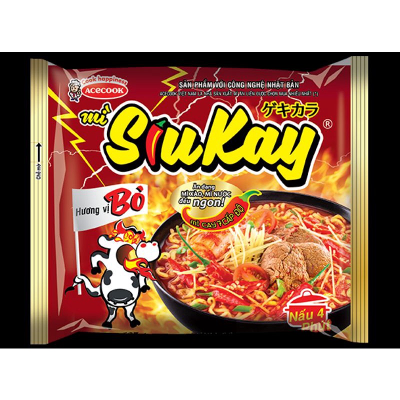 [TOP BÁN CHẠY]Mì SiuKay Acecook Bò 127g  Hàng mới về